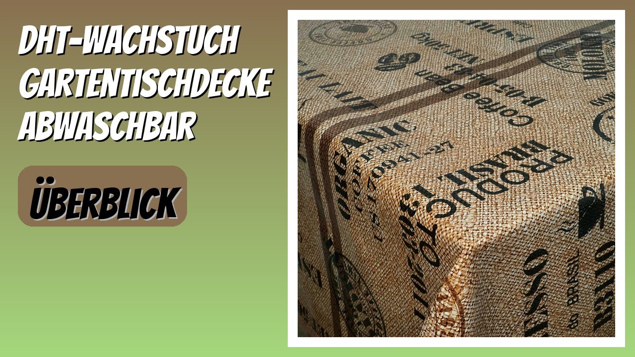BEWERTUNG (2026): DHT-Wachstuch Gartentischdecke abwaschbar. Infos