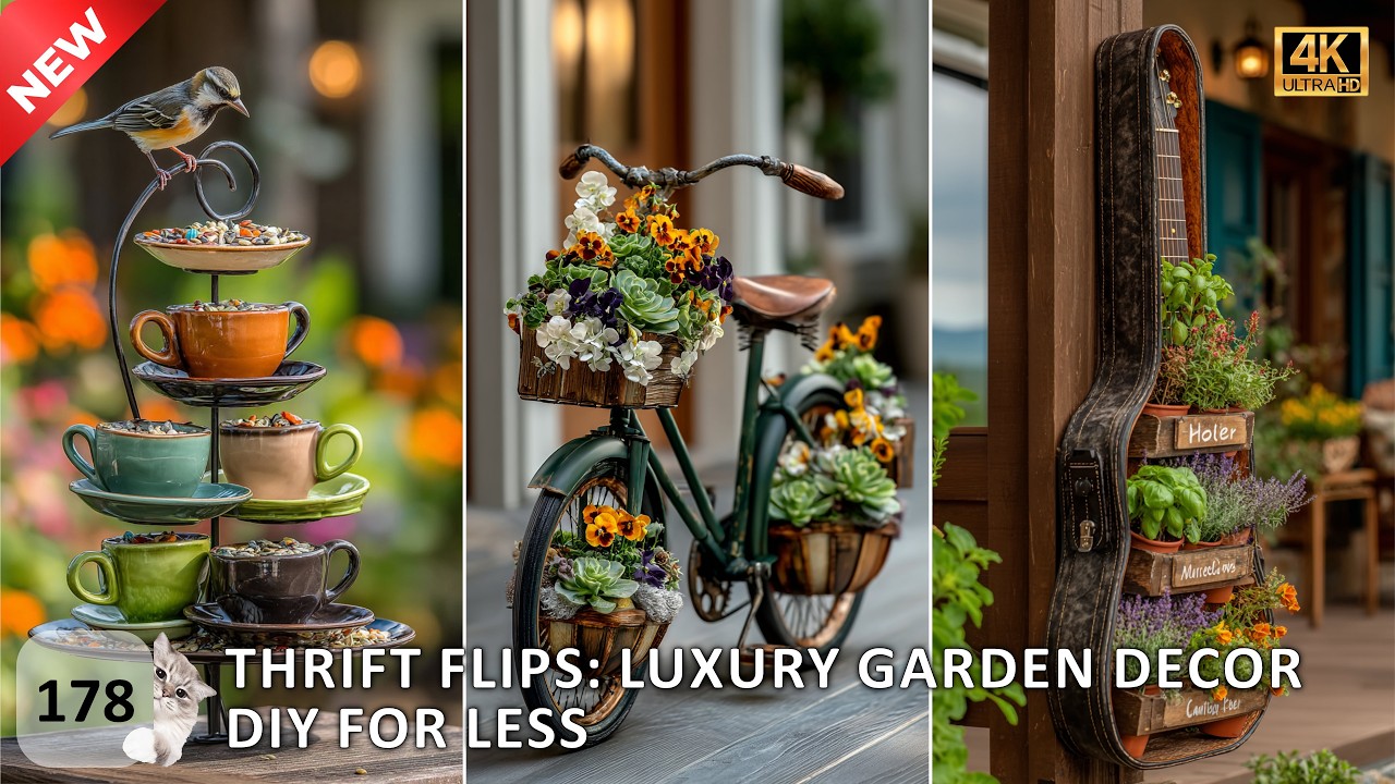 💎 Unlocking Hidden Treasures: Upcycled Luxury Garden Decor Finds from Thrift Stores &ndash; DIY Magic! ✨