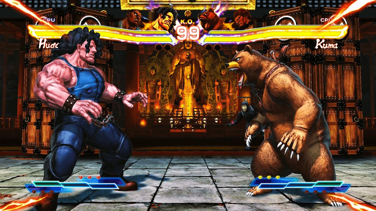 Hugo & Balrog vs Kuma & Akuma (Hardest)  - Street Fighter X Tekken