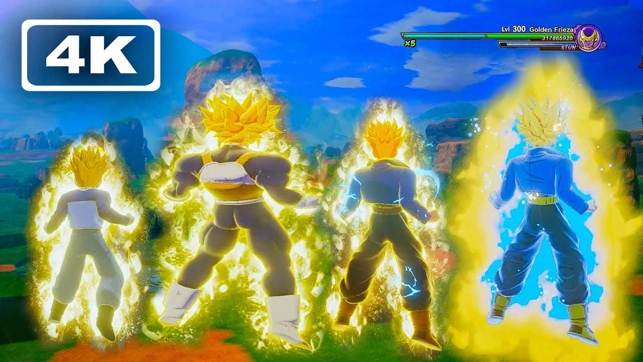 Dragon Ball Z Kakarot - All Trunks Transformations Base & SSJ Rage (4K 60fps)