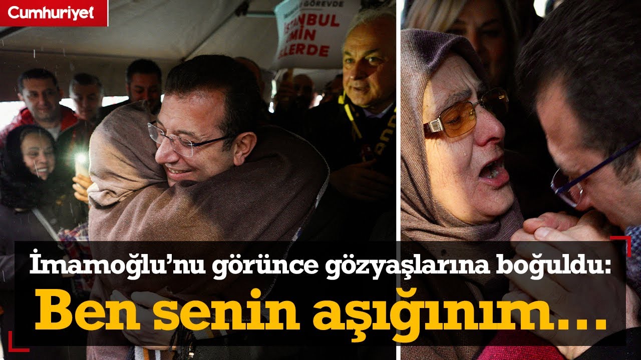 Ekrem İmamoğlu'nu Beykoz'da gören teyze gözyaşlarına boğuldu: Ben senin aşığınım annem...