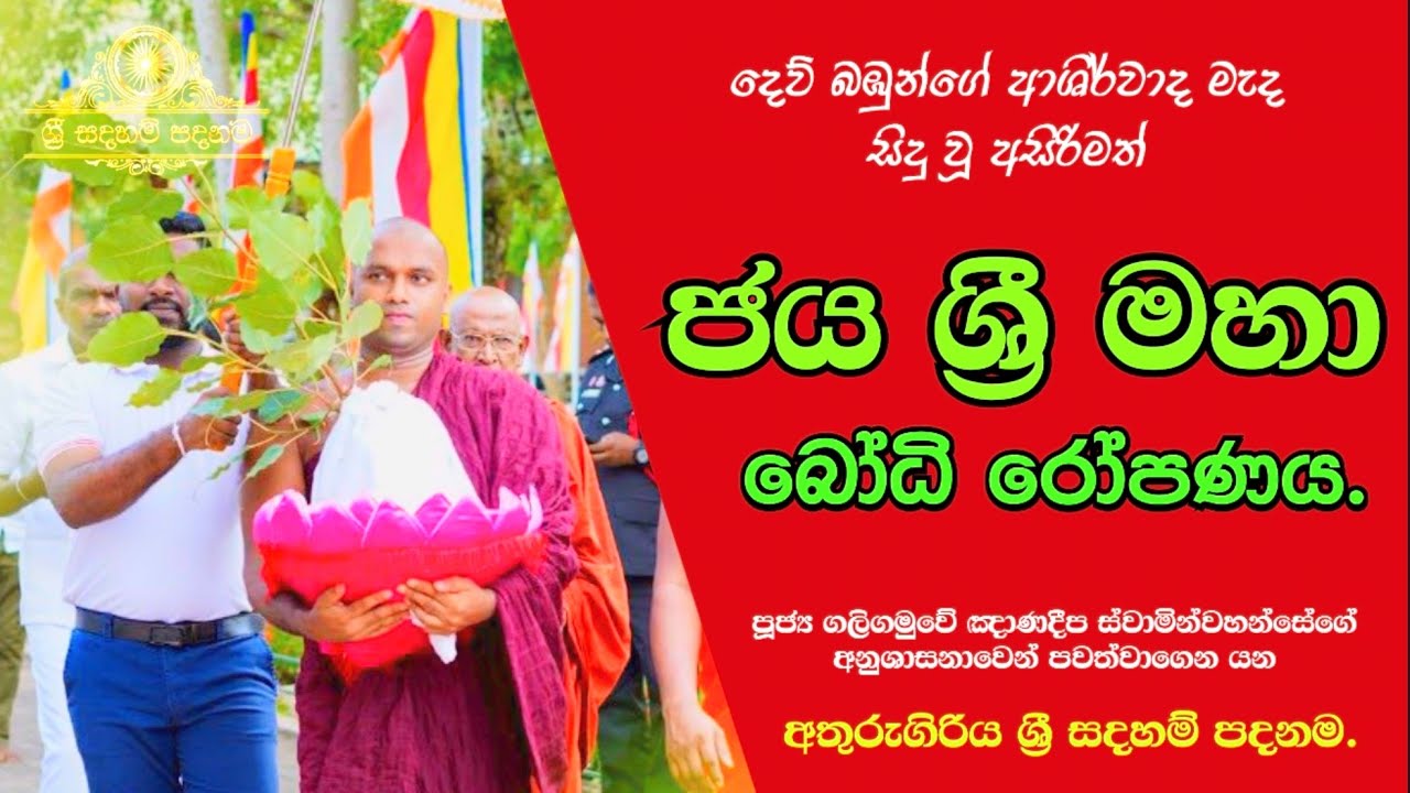 ජය ශ්‍රී මහා බෝධි රෝපණ මහා මංගල්‍යය | Sri Sadaham Padanama | Thisara Mawatha Athurugiriya 