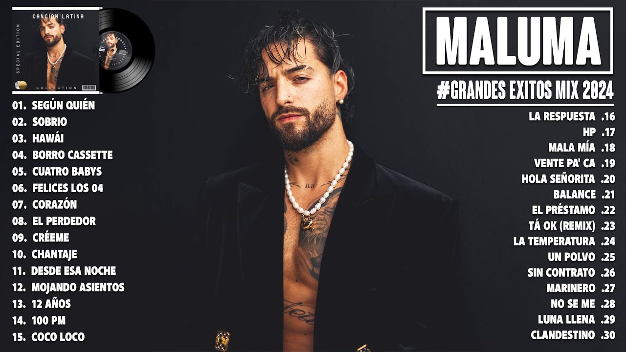 MALUMA GRANDES &Eacute;XITOS MIX 2024 - &Aacute;LBUM COMPLETO 2024 - MEJOR COLECCI&Oacute;N DE CANCIONES DE MALUMA 2024