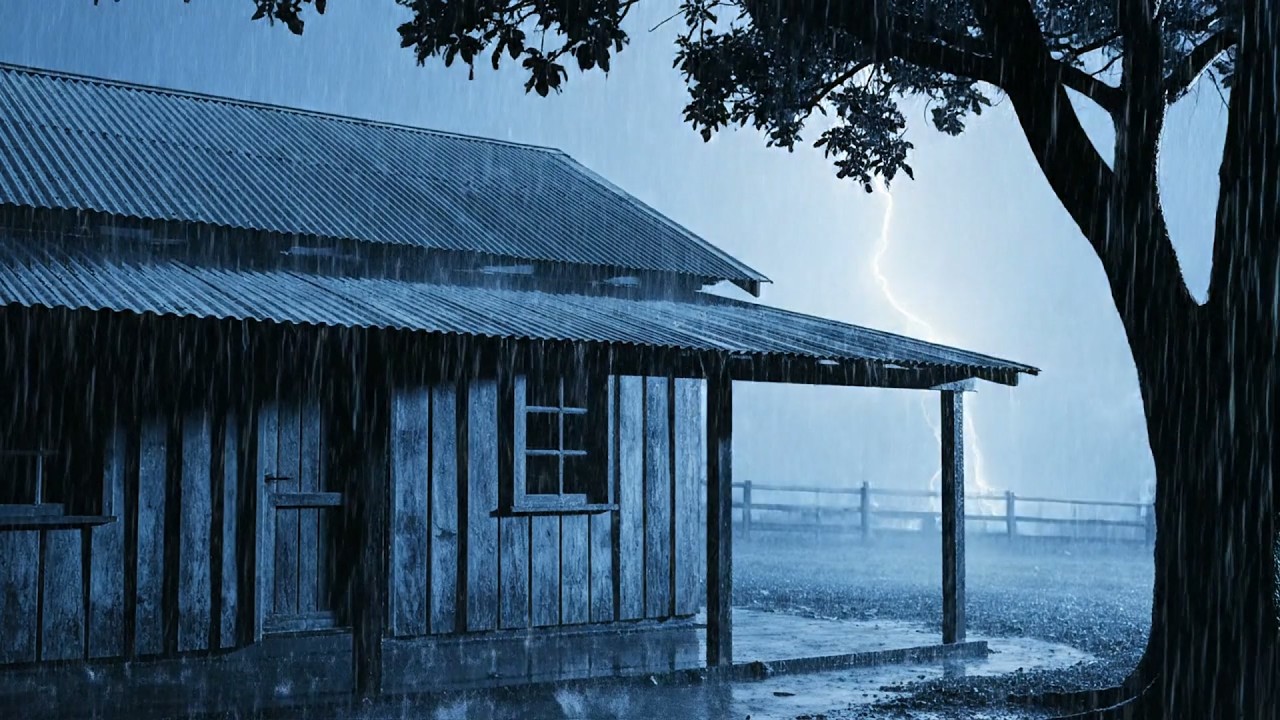 Herbal Remedies for Deep Sleep with Heavy Rainstorm and Thunder Rumbled on Rickety Roof of The Tent