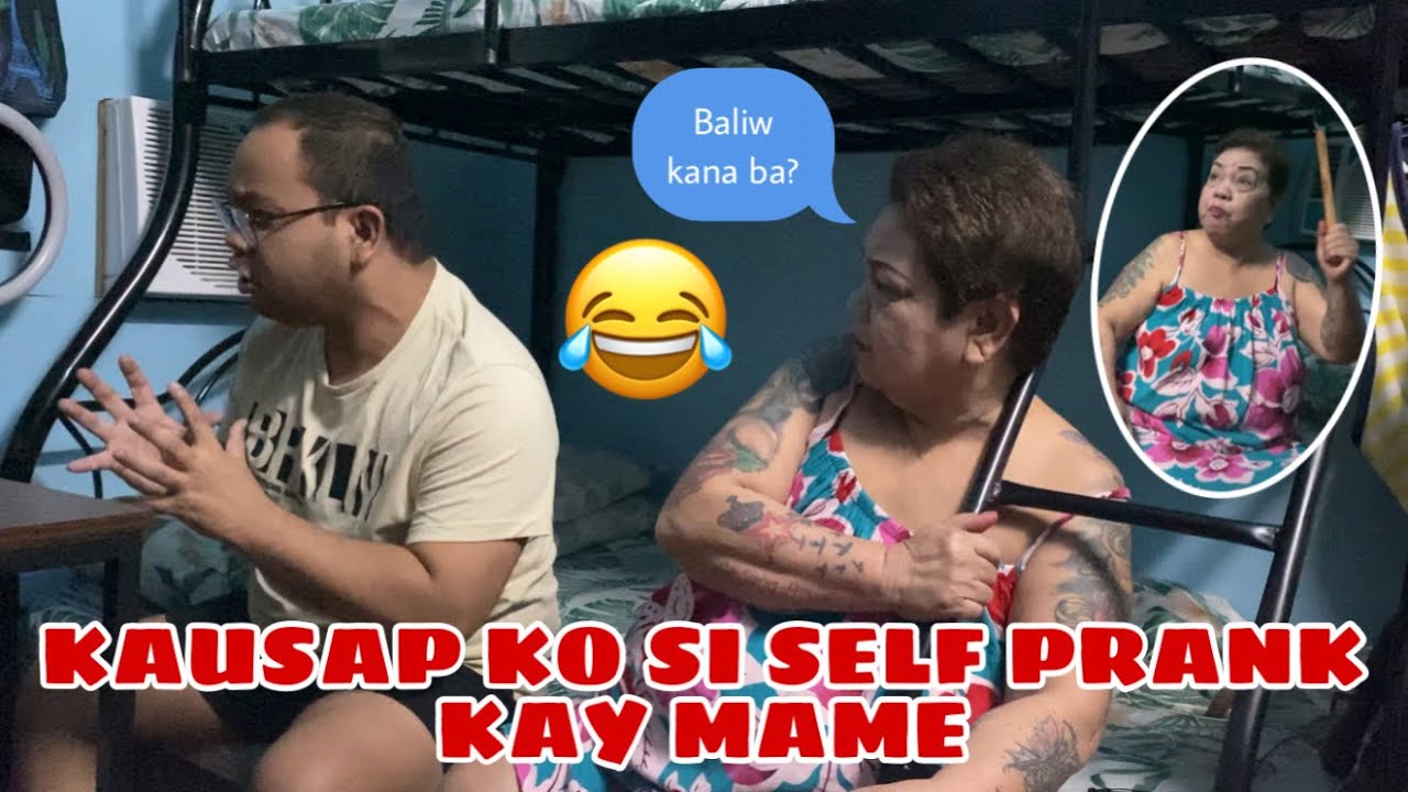 KAUSAP KO SI SELF PRANK KAY MAME (natakot siya)