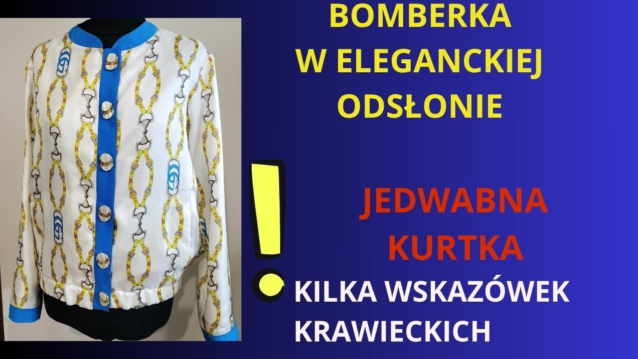 BOMBERKA w stylu eleganckim. JEDWAB - wskazówki dotyczące szycia KURTKI JEDWABNEJ. Kreatywne szycie.