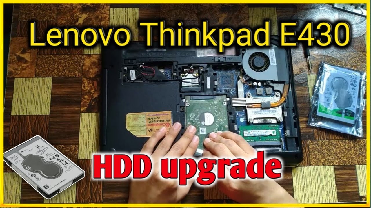 How to replace Hard disk in Lenovo thinkpad E430 laptop | HDD Upgrade Lenovo laptops