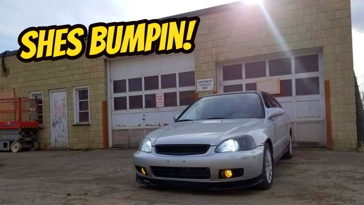 Big Ass Subwoofer Install In The EK Civic!