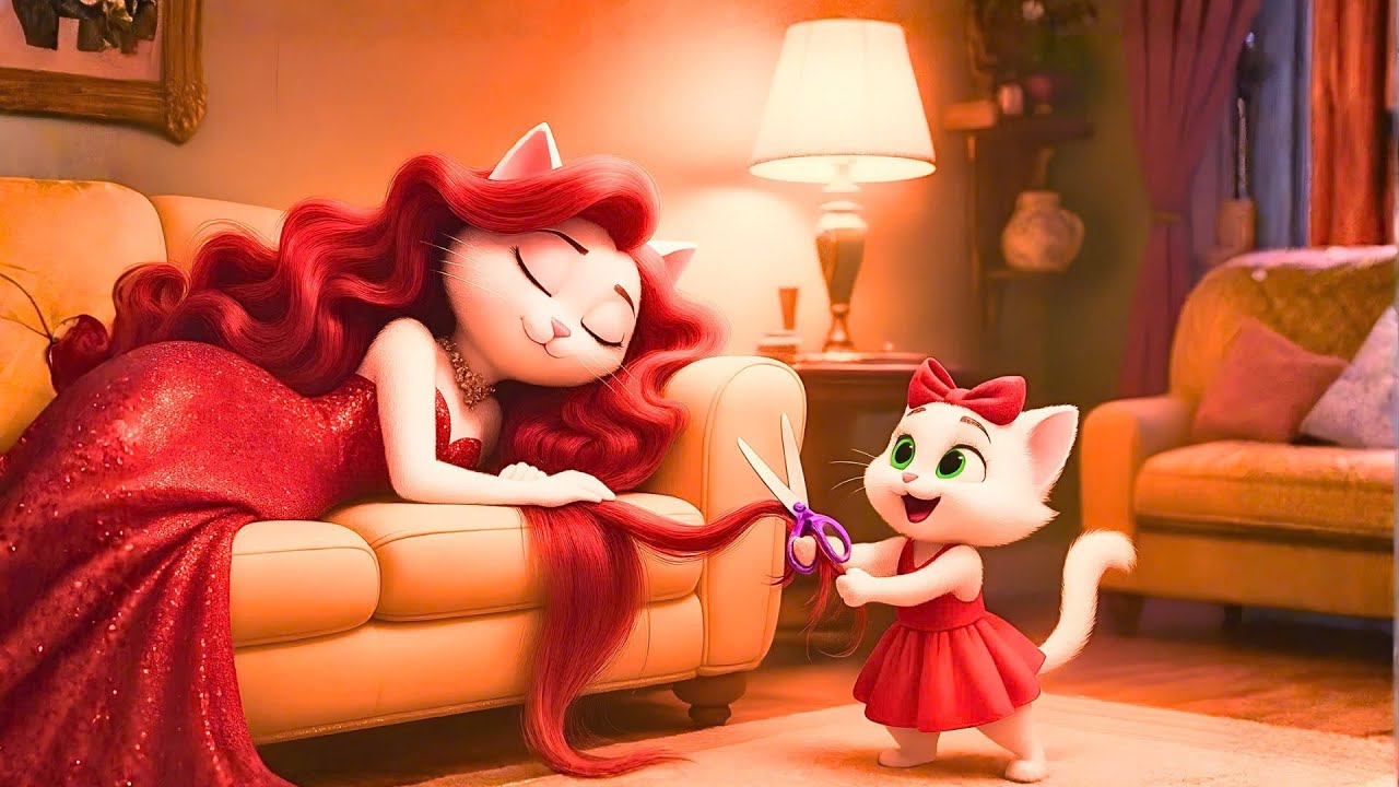 Naughty Kitten Cuts Mom's Hair to Buy Minion | AI Cat Story🐾✂️