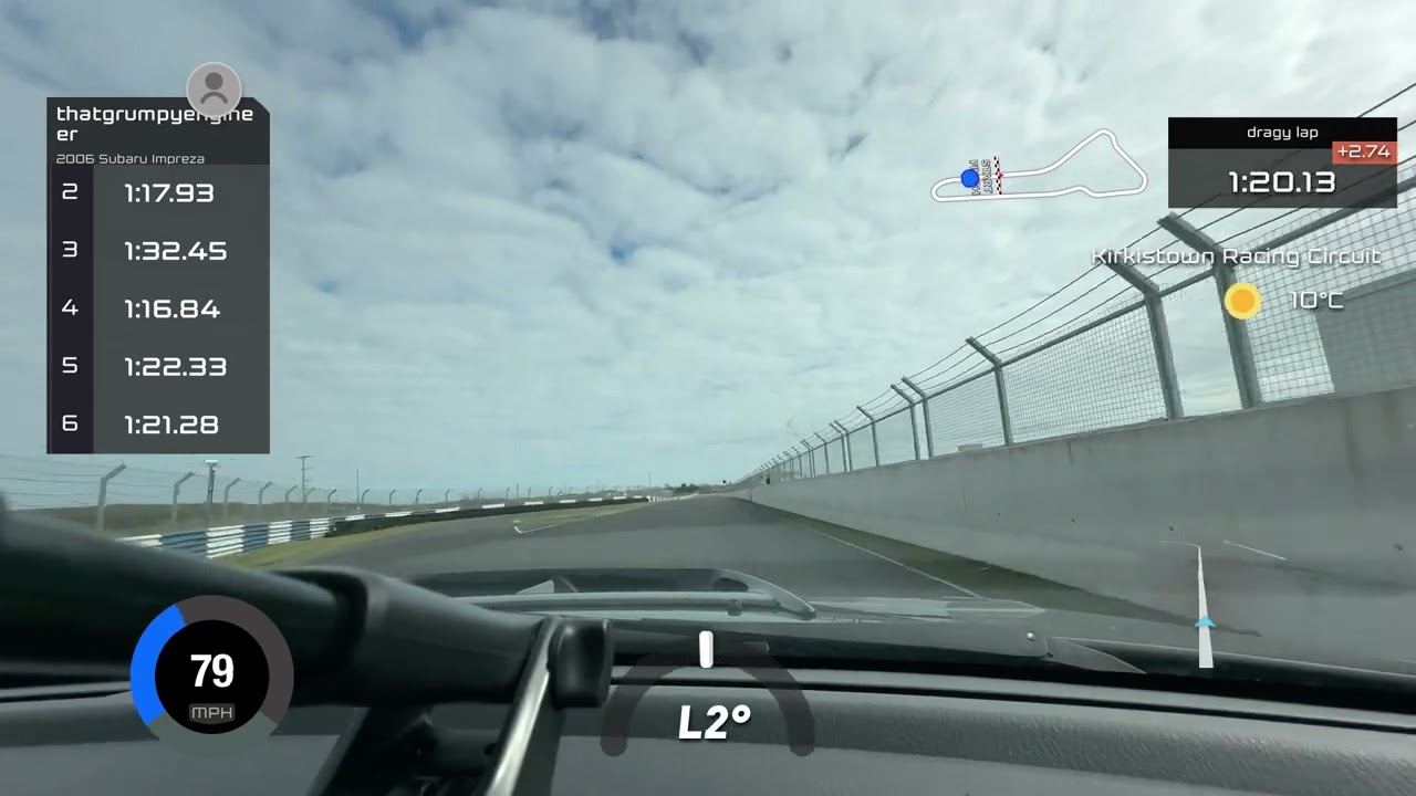 Subaru on the track! First few laps at Kirkistown