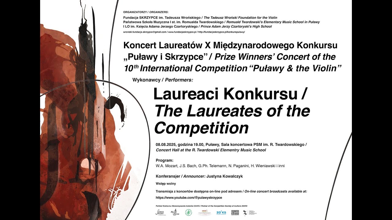 2025-08-08 Koncert Laureatów X Międzynarodowego Konkursu Puławy & Skrzypce