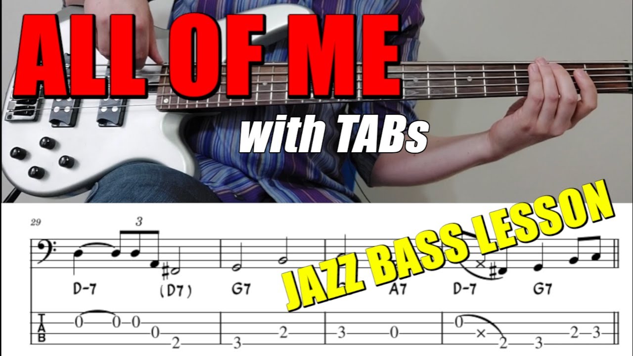 Walking Jazz Standards #28 — «All Of Me» | Урок игры на бас-гитаре