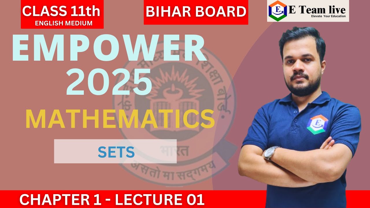 Bihar Board Class 11 Maths Chapter 1 -  Sets | Lecture 1