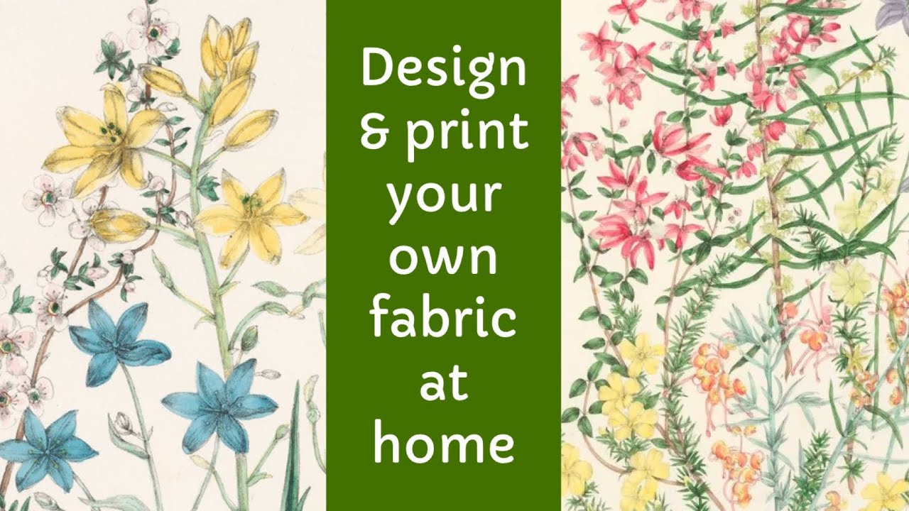 Design & print your own fabric - Roxy’s Journal of Stitchery Field Notes Edith Holden #slowstitch