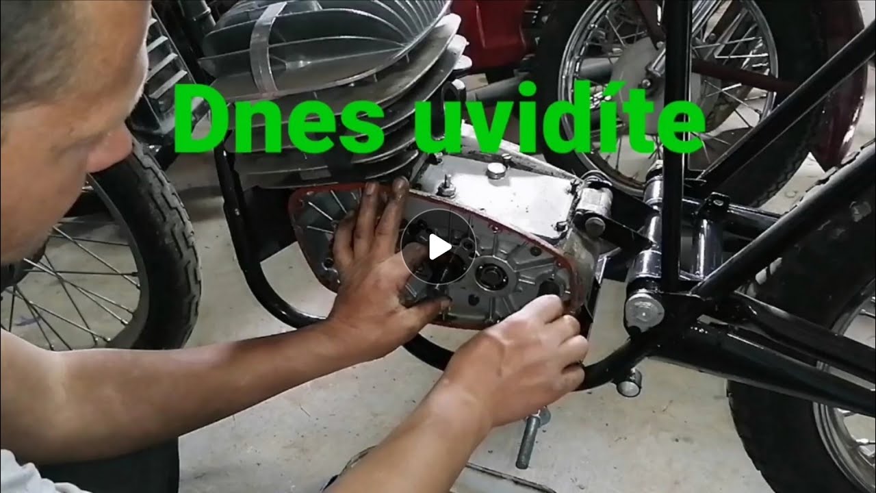 Stavba motorky, projekt ČZ, motor 250/513 startování KO 🤔