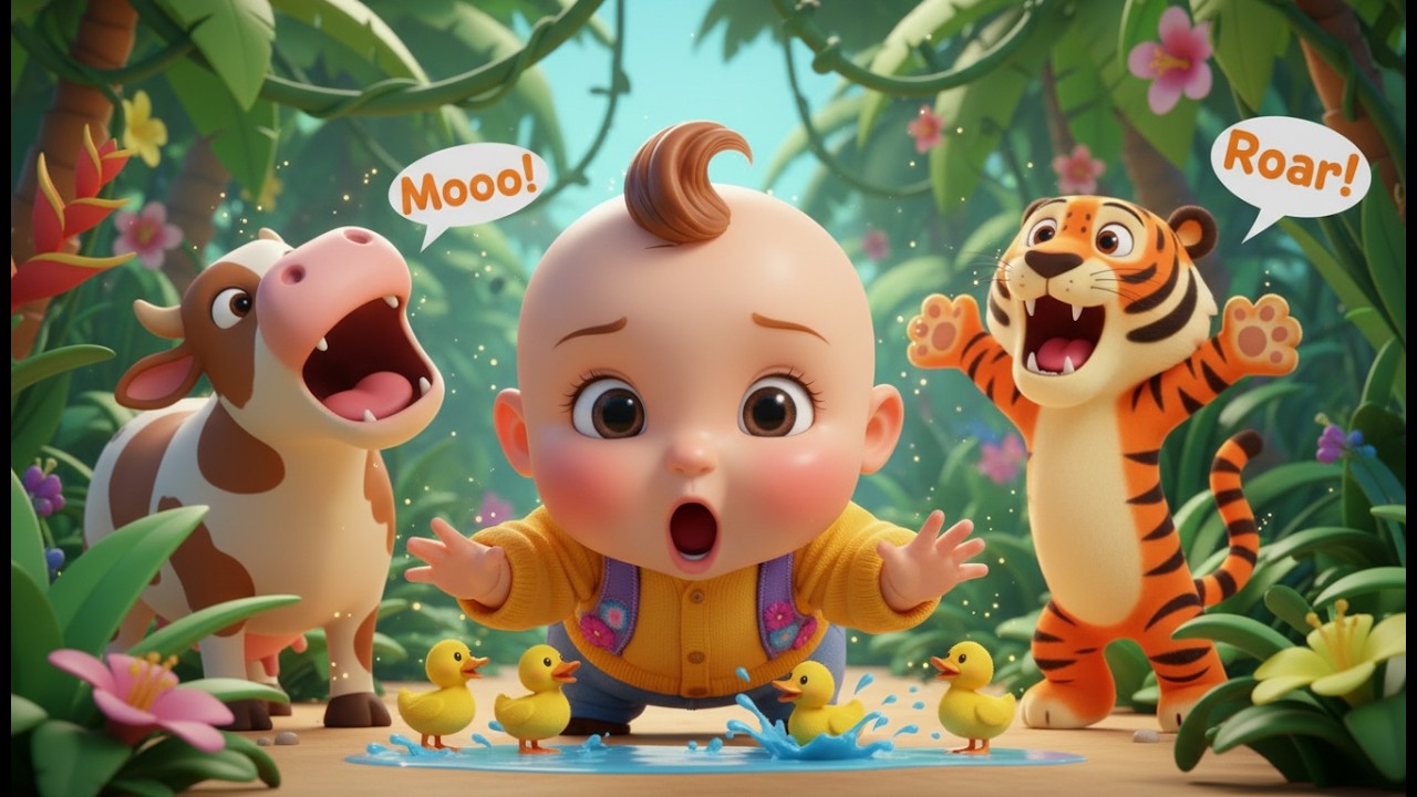 Adivina la Canción del Sonido del Animal 🐶🐱🦁 Canción Infantil Educativa en Español Para Niños