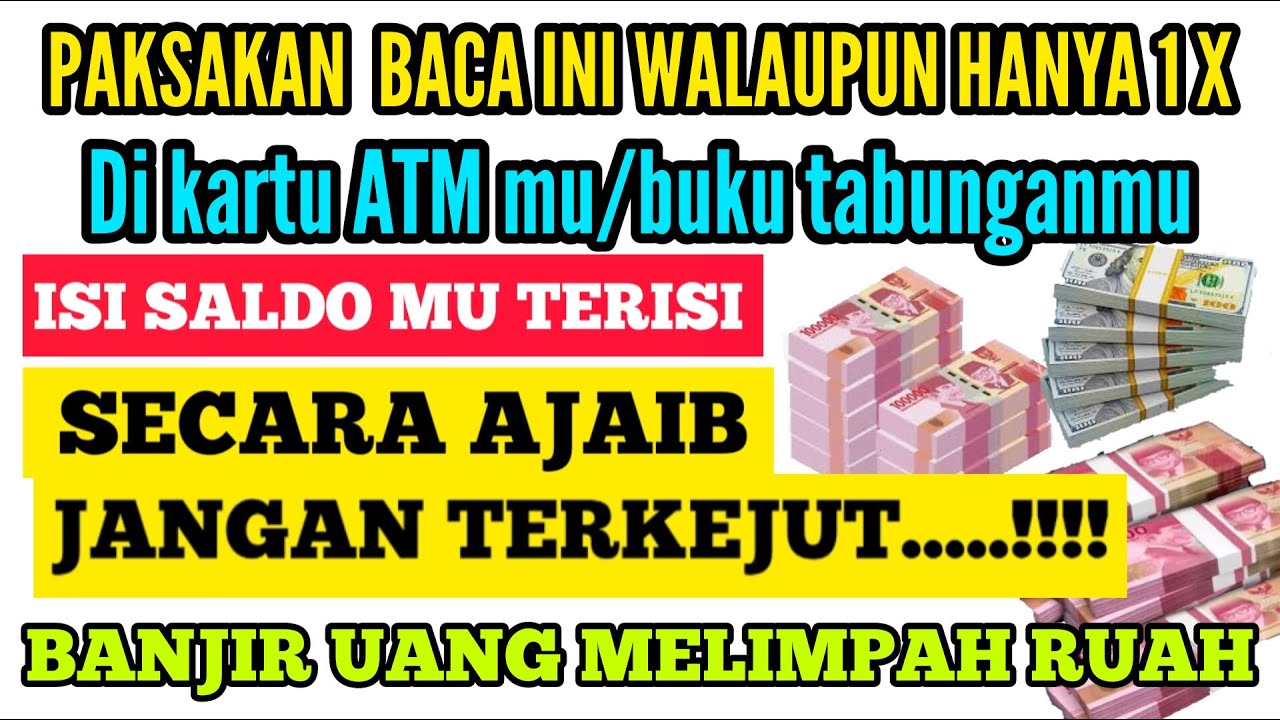 INILAH KUNCI MENARIK KEKAYAAN NABI SULAIMAN-BACAKAN PADA KARTU ATM-BUKU TABUNGANMU-SALDO AJAIB