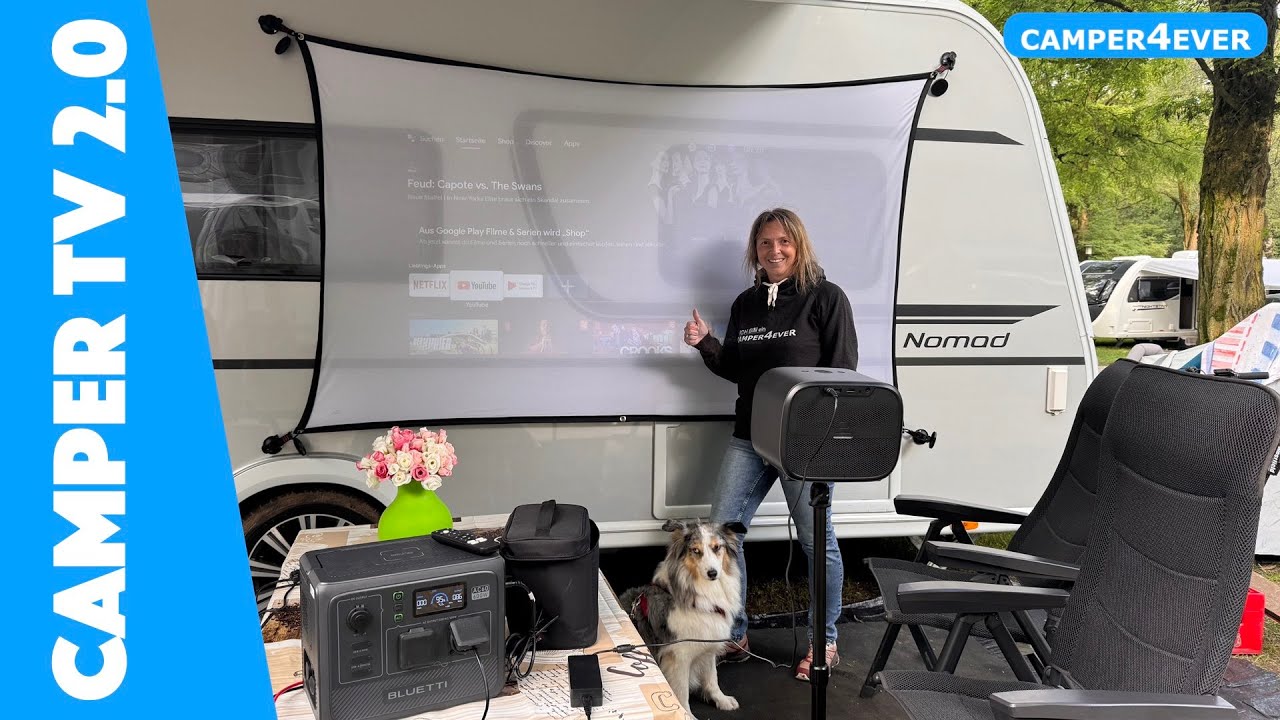 Next Level Camping TV: Smart - Beamer, Leinwand und Powerstation und es kann losgehen