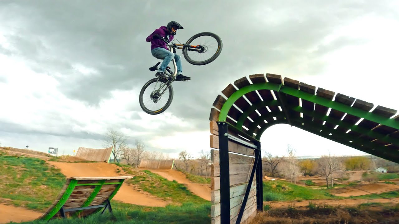 New Jumps at the Bike Park on My New Titanium MTB!