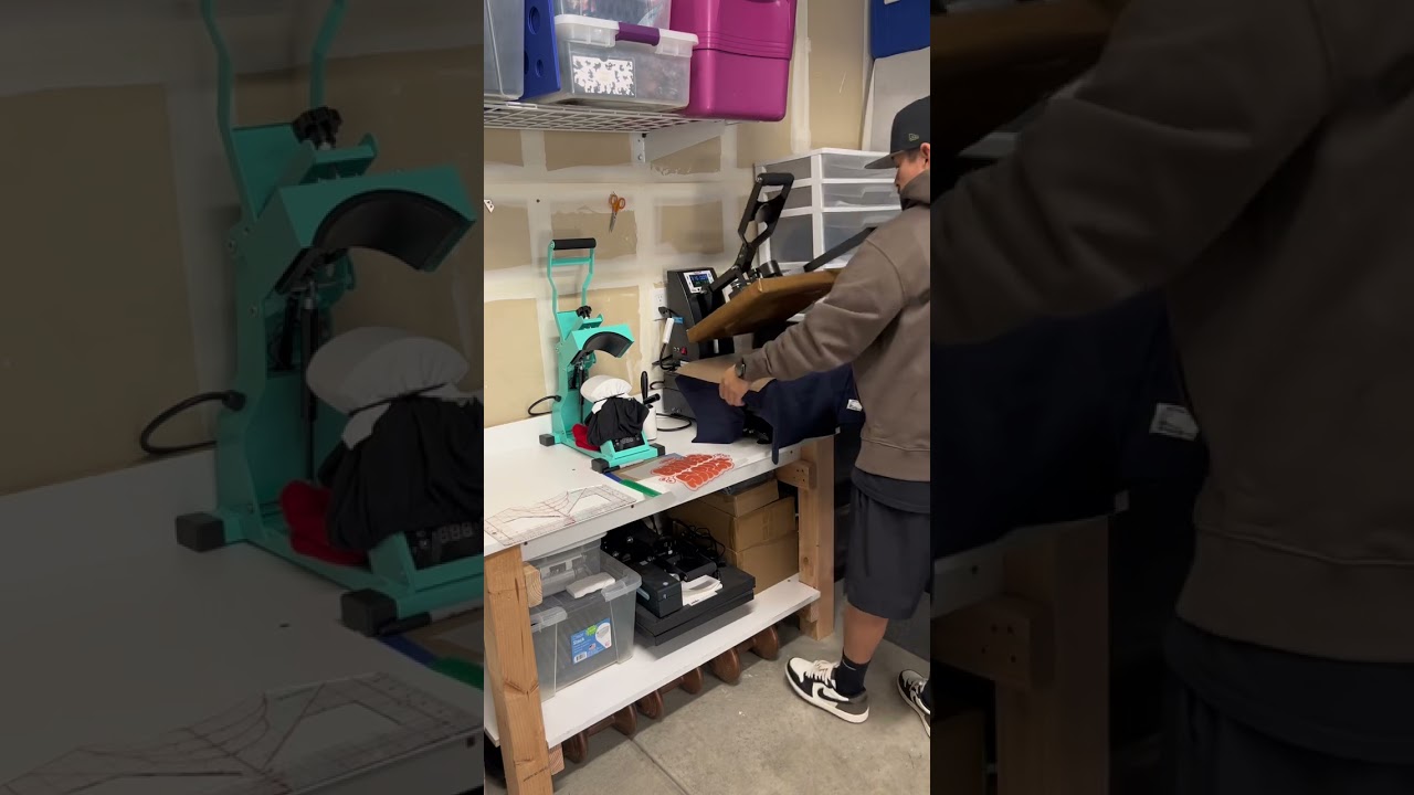 Heat pressing dtf on heavyweight tee 