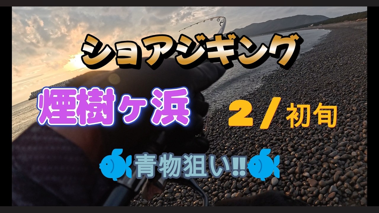 （ショアジギング・弓角）#65 煙樹ヶ浜で青物狙い！！移動しまくり一日頑張る‼😠✊サゴシ🐟🐟