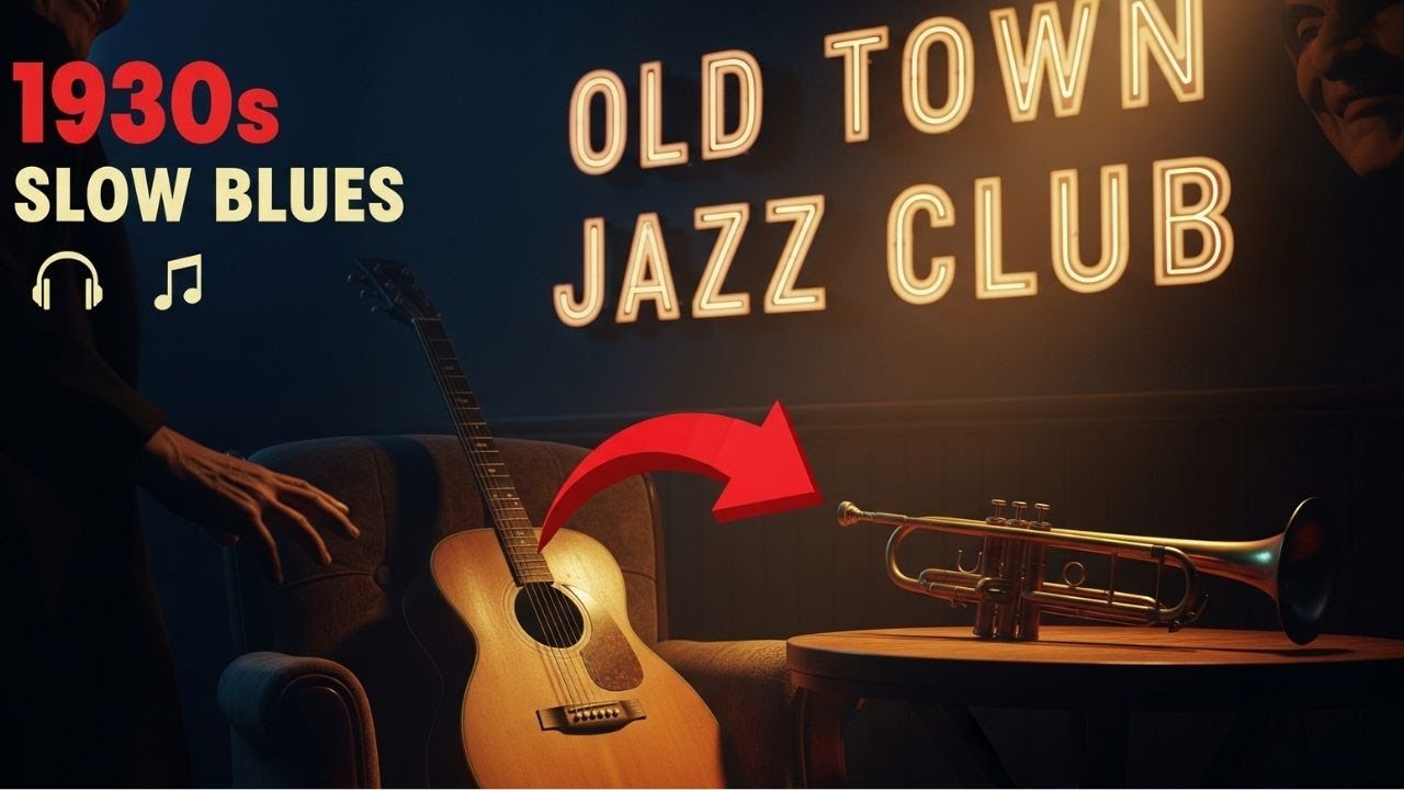 1930s Slow Blues – Soulful Guitar & Trumpet for Lonely Nights 🌙🎶