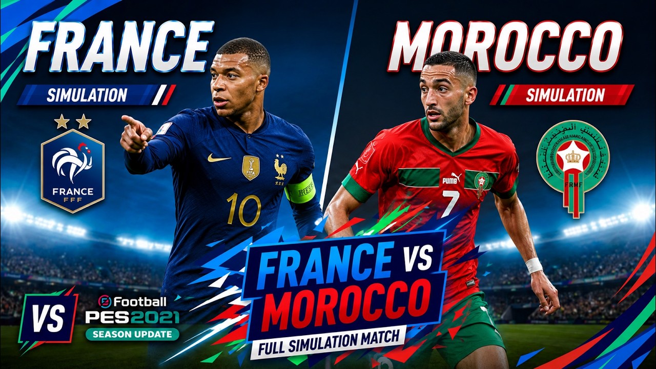 🔴LIVE : France vs Morocco | FIFA World Cup 2026 | LIVE MATCH TODAY | eFootball PES 2021 Gameplay