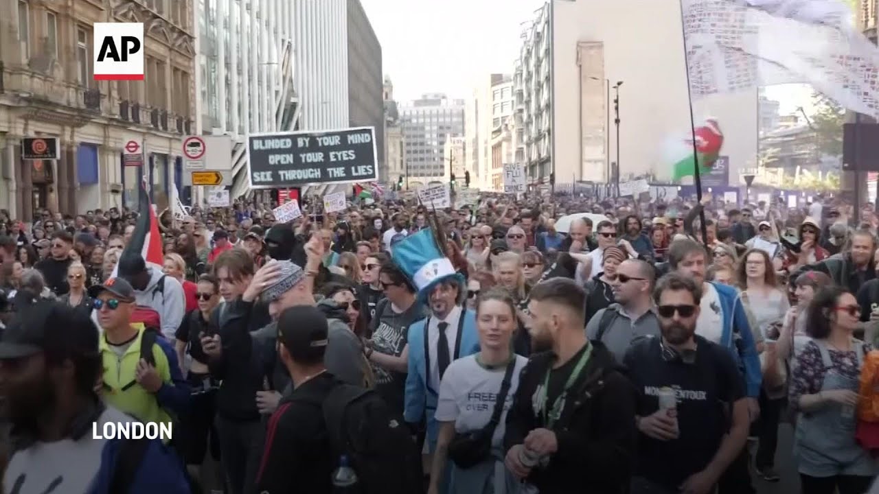 Thousands in London protest against virus lockdown