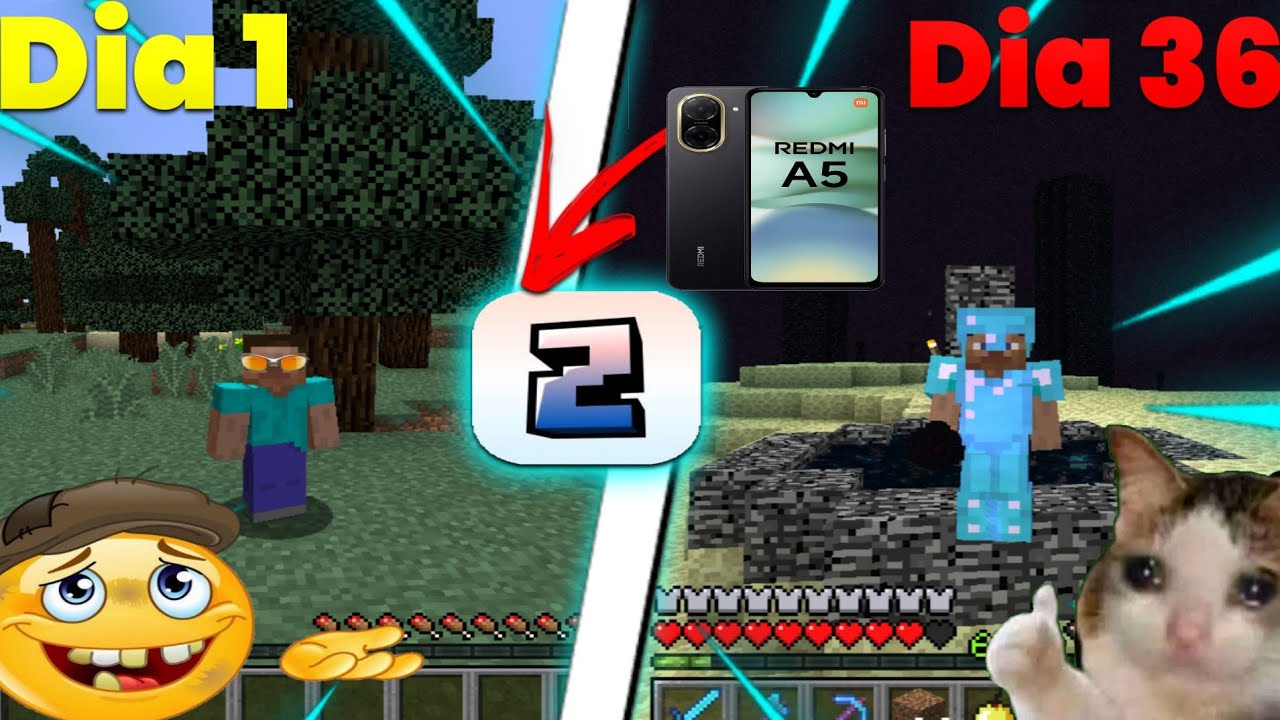 Zerei o Minecraft JAVA pela PRIMEIRA vez no meu celular de entrada - Zalith Launcher 
