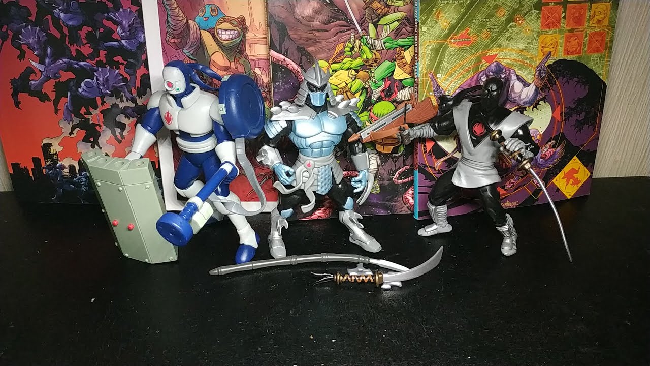 Ностальгия детства.TMNT(2003)SHREDDER and FOOT CLAN SOLDIERS. ACTION FIGURES.PLAYMATES TOYS.