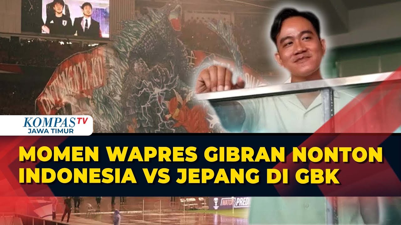 Beginilah Momen Wapres Gibran Ajak Jan Ethes Nonton Langsung Laga Indonesia vs Jepang di GBK