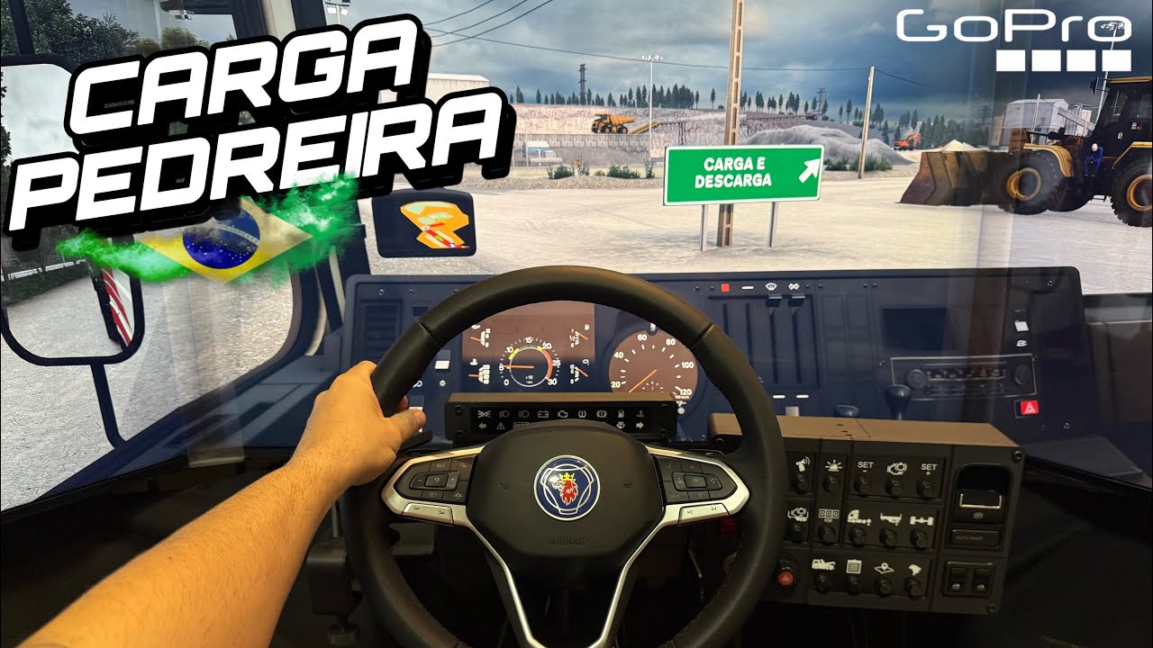 SCANIA 113H NA PEDREIRA | Euro Truck Simulador 2 | MAPA Eldorado PRO | Snowy Moon | Triple Screen 43