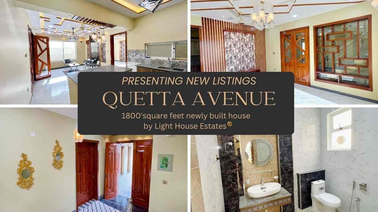 1800 sqfts Newly built House For Sale IN Quetta Avenue.│45,000,000.