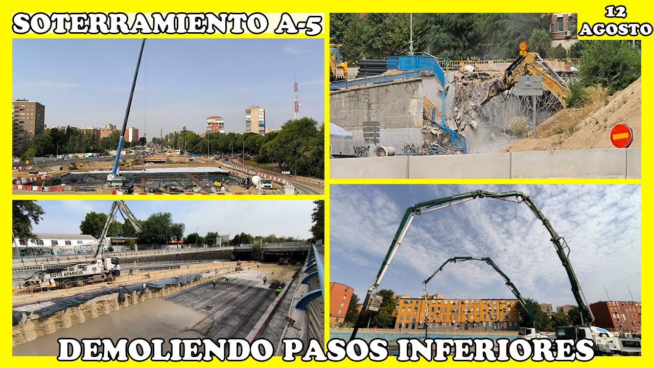 🚧 SOTERRAMIENTO A-5: DERRIBO DE LOS PASOS INFERIORES DE BATÁN Y Pº DE EXTREMADURA | 12 AGOSTO 2025 🚧