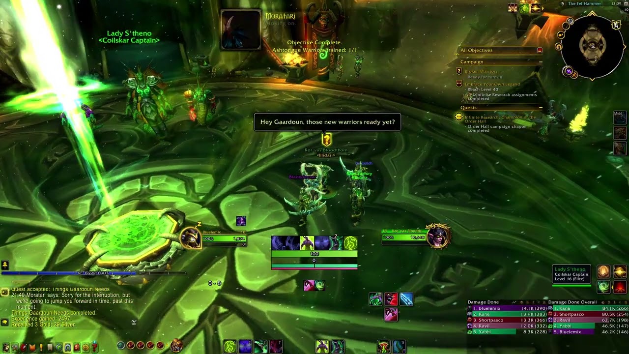 WoW Война Внутри - Патч Legion Remix 11.2.5 Задание: Сломленные воины