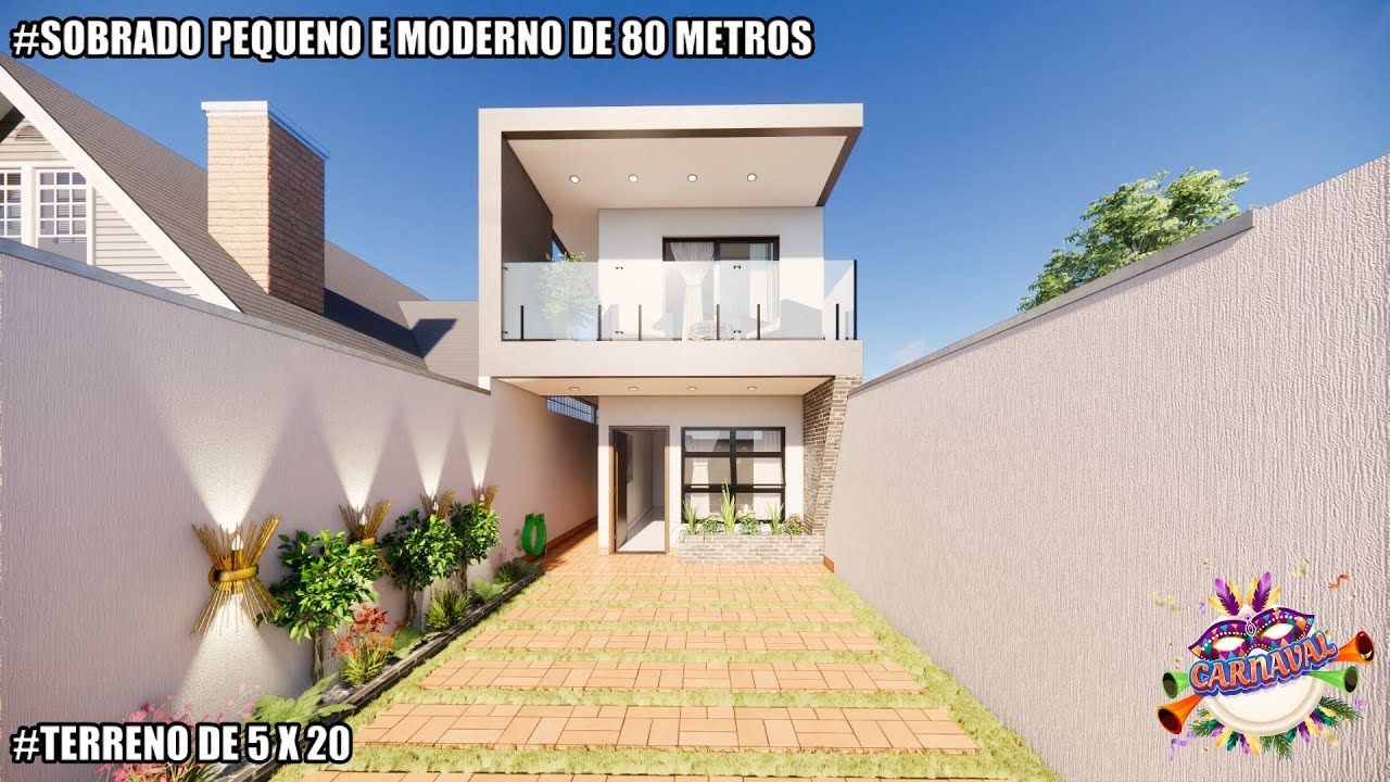 SOBRADO PEQUENO E MODERNO DE 80 METROS/ TERRENO 5 X 20 METROS.