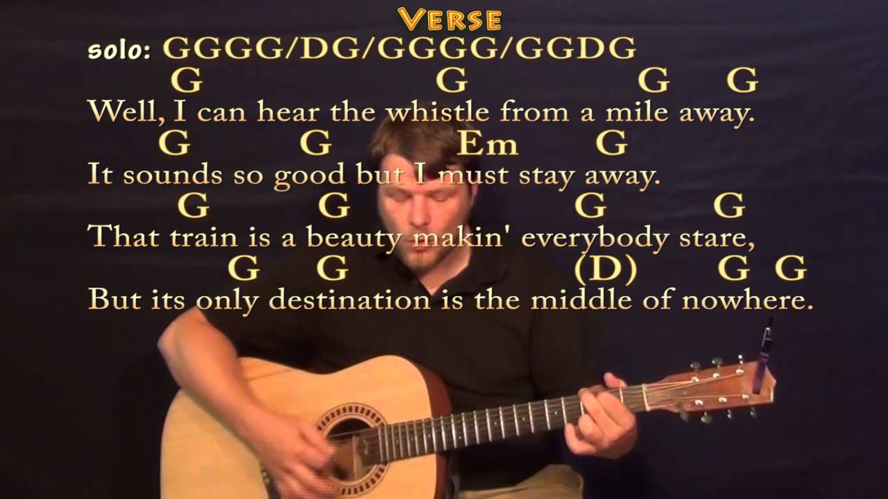 Long Black Train (Josh Turner) Strum Guitar Cover Lesson with Chords/Lyrics