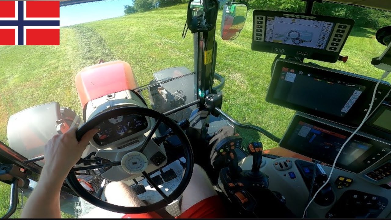 Cab View | Massey Ferguson 7719S with McHale Fusion | Baling