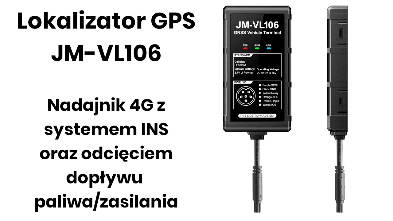 VL106 - Lokalizator GPS 4G INS 9-36V z odcięciem zasilania i dopływu paliwa