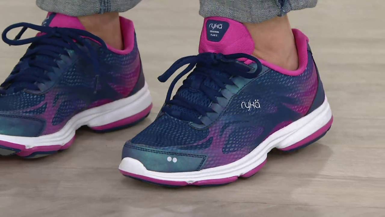 Ryka Lace-Up Walking Sneakers - Devotion Plus 2 on QVC