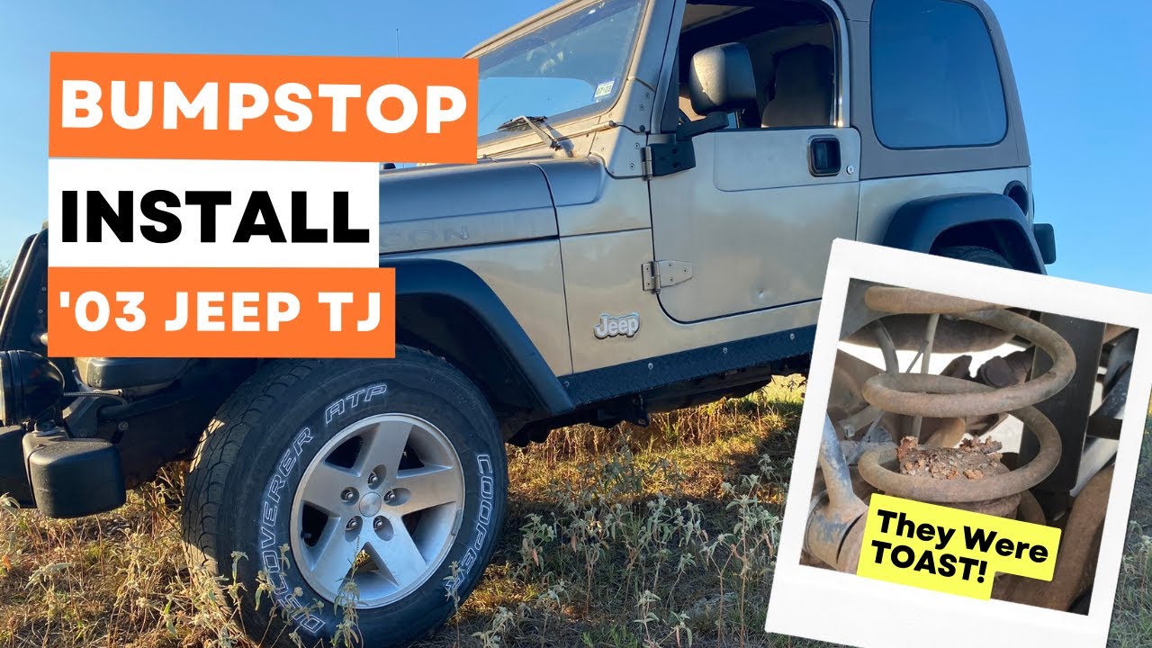 EASY Bump Stop Install- NO Shock Removal! Jeep TJ Wrangler #jeep