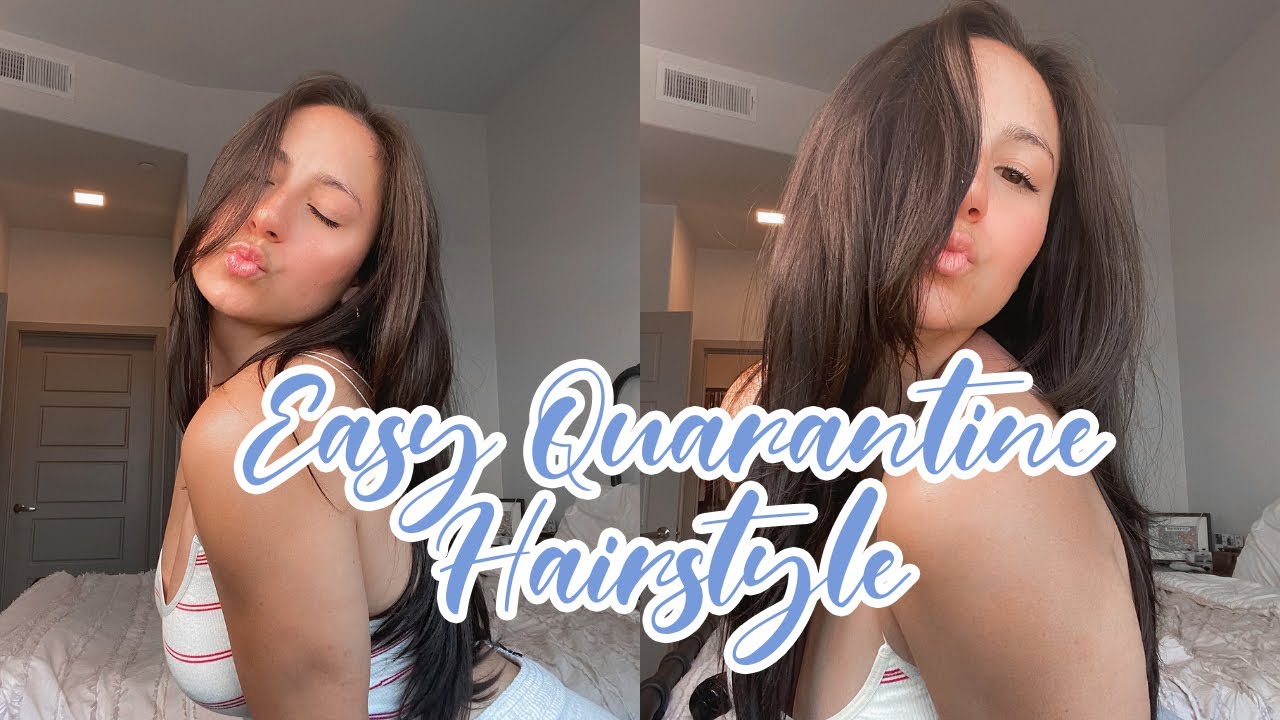 EASY QUARANTINE HAIR STYLE | Blow out & up-do