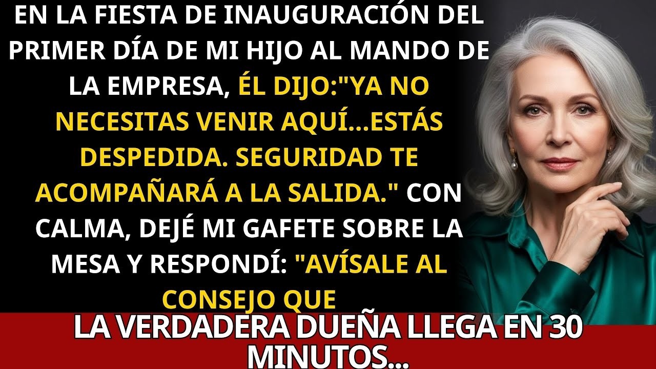 Mi hijo me despidió en su primer día al mando, frente a todos…pero mi reacción nadie la vio venir.
