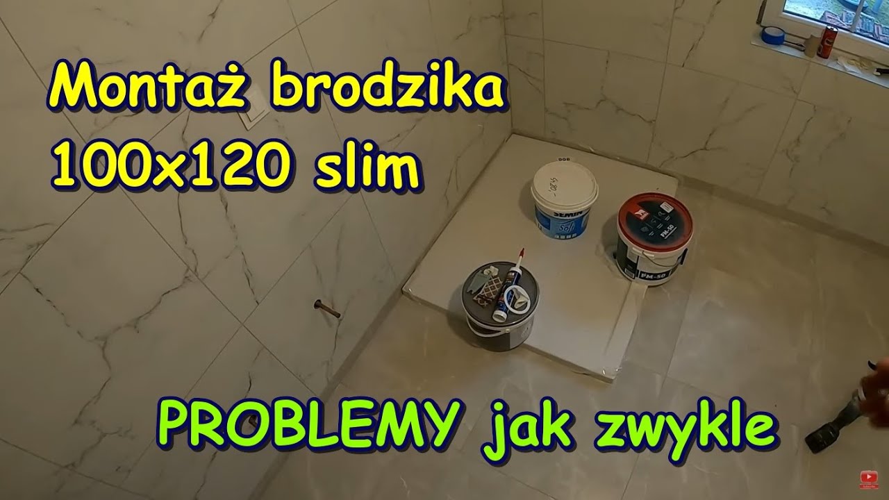 Tani Remont Starego Domu, MONTAŻ BRODZIKA SLIM 100x120, Vlog z BUDOWY #8