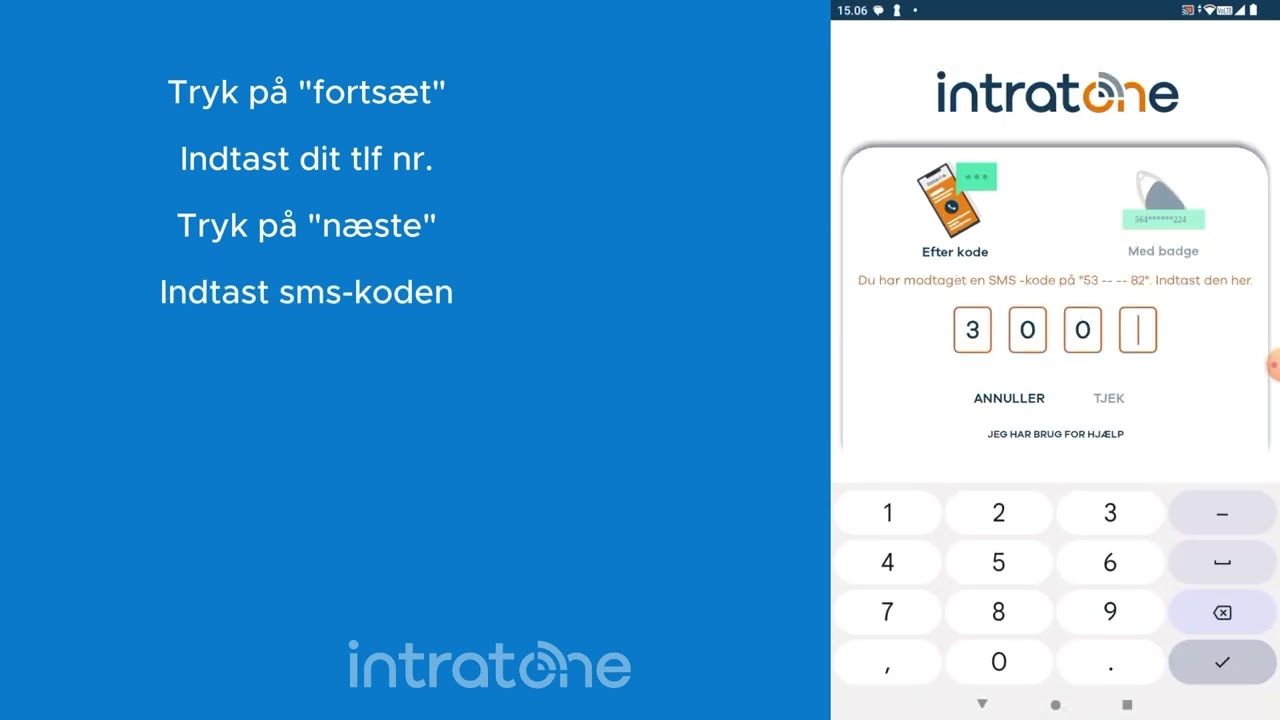 Guide til at installere Intratone-app til android