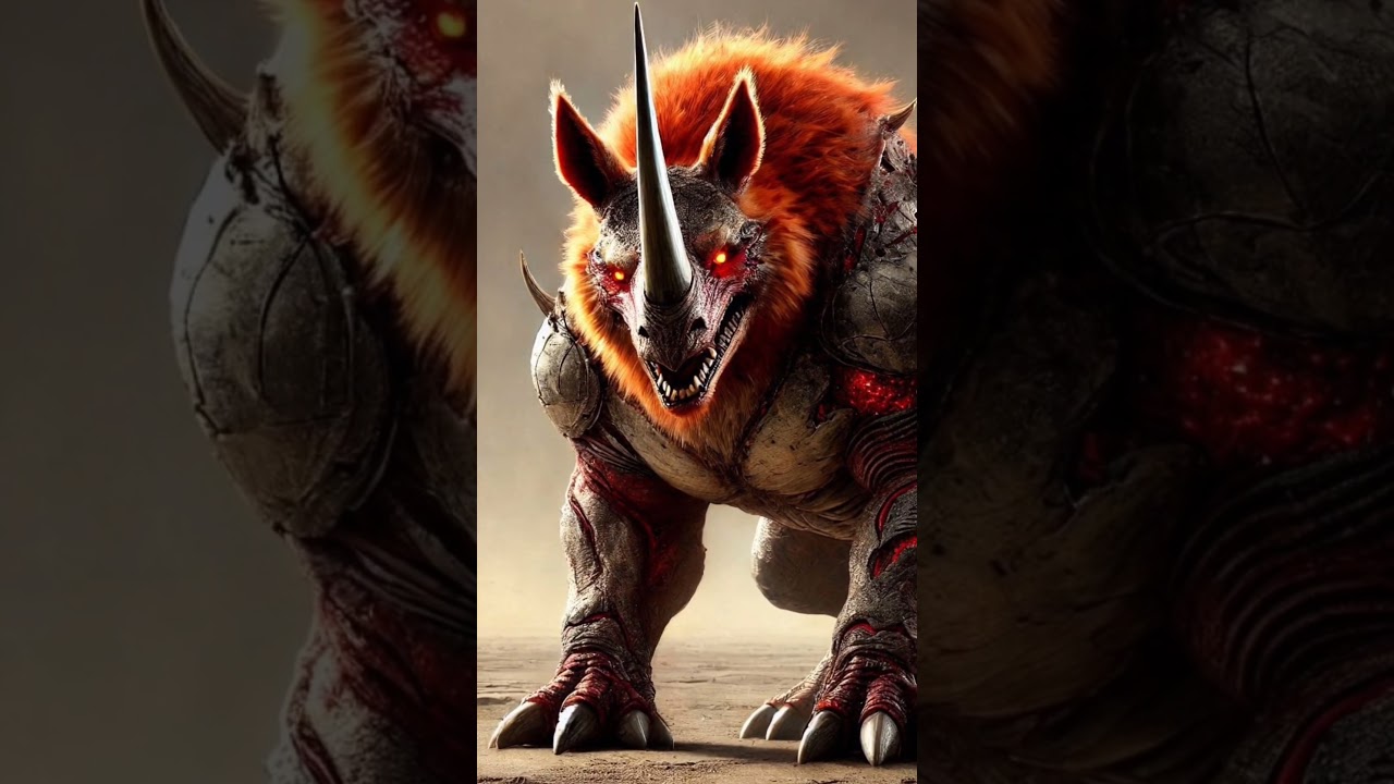 Fox + Rhino 🦏 hybriding 🥶 | #cold #lion #zoo #animals #tiger