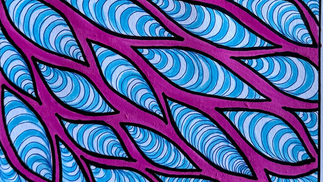 🎨 Easy Zentangle Art | Relaxing Abstract Patterns 🌀
