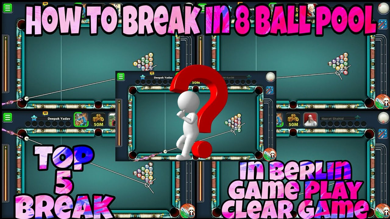 How To Break In 8 Ball Pool #Top5break (1080p)