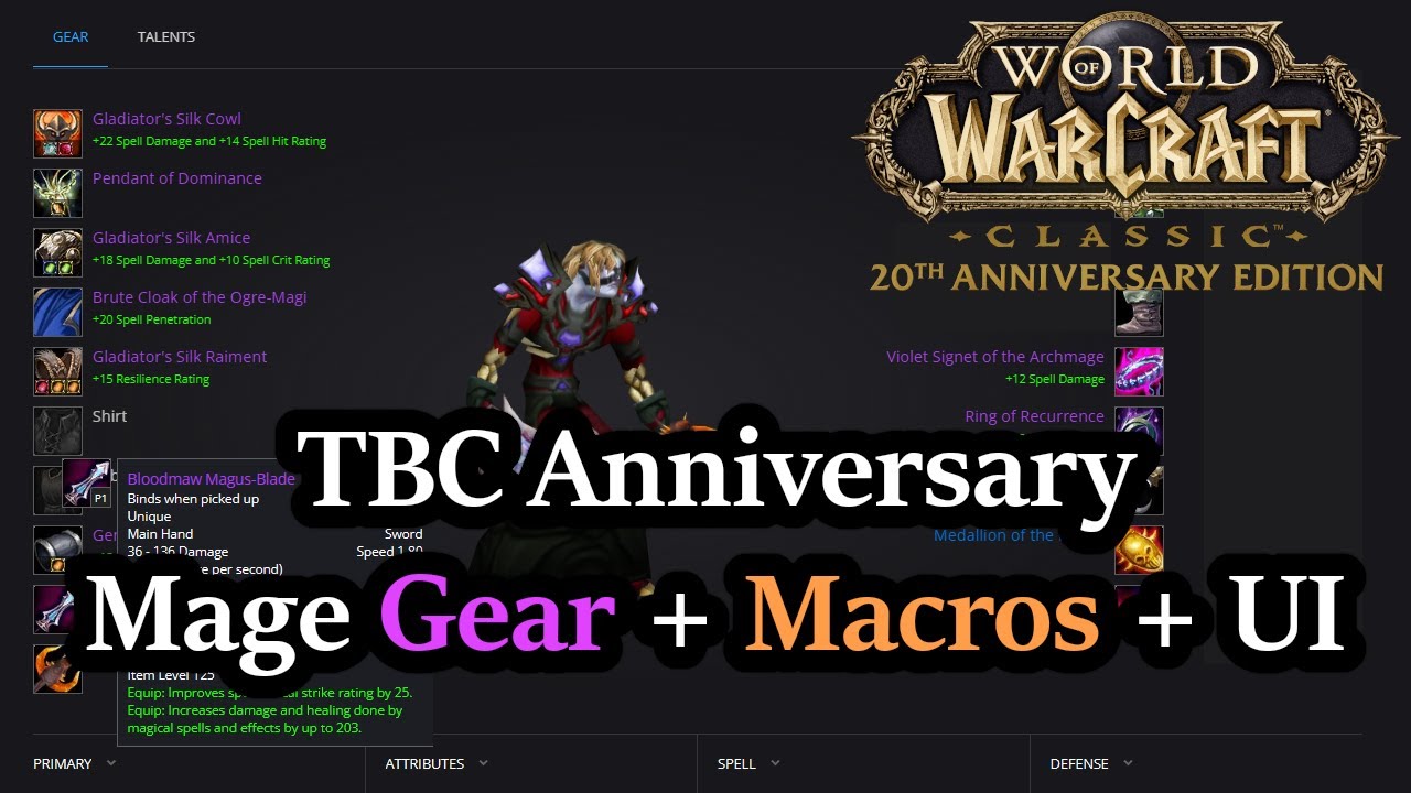 Полное руководство по PvP за мага в честь годовщины TBC — интерфейс, макросы, экипировка, таланты...