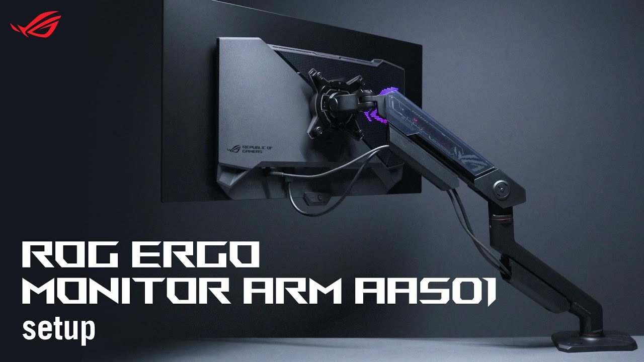 Установка кронштейна для монитора ROG Ergo AAS01  | ASUS SUPPORT